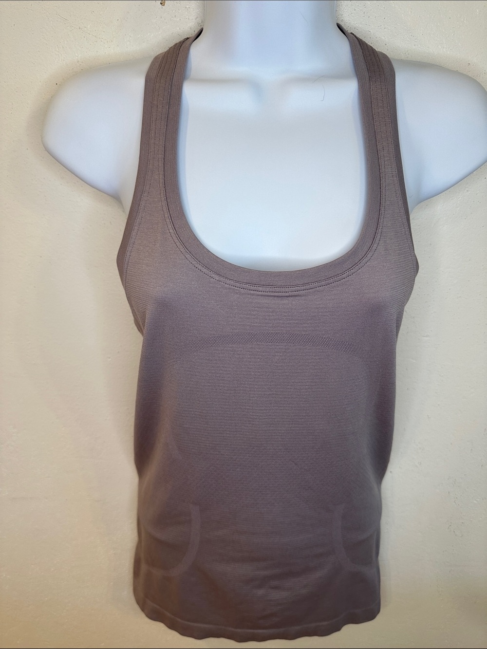 lululemon athletica racer back Tank Top greyish purple, size 4